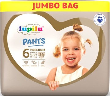 Pieluchy LUPILU Pieluszki 6 PREMIUM 15kg+ 36szt 36