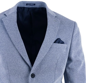 MARYNARKA MĘSKA BAWEŁNIANA GRANATOWA ELEGANCKA WIZYTOWA CASUAL TURECKA 62