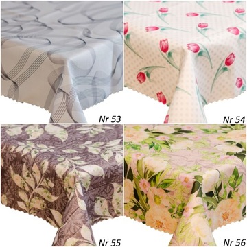 СКАТЕРТЬ ПЯТНЕУСТОЙЧИВАЯ 110x110 ПОЛИРОВКА РАЗНЫЕ УЗОРЫ №.