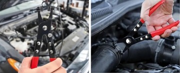 SZCZYPCE DO OPASEK ZACISKOWYCH ROZPRĘŻNYCH PROSTE ZESTAW SZCZYPIEC 2 SZTUKI