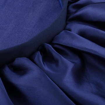 Атласная шапочка на резинке - темно-синяя.