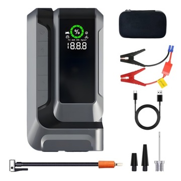 ROZRUSZNIK AWARYJNY SAMOCHODU BOOSTER 12V 1200A KOMPRESOR POWERBANK LATARKA