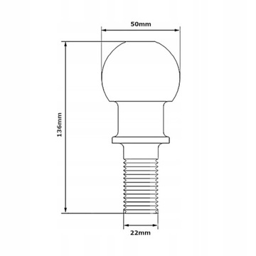 Шарик фаркопа TOW HOOK HOK QUAD TRACTOR 3,5 T G02330