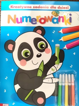 Numerowanki kreatywne zadania dla dzieci + flamastry