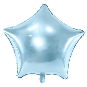 Balon foliowy GWIAZDKA 45cm BŁEKITNY urodziny