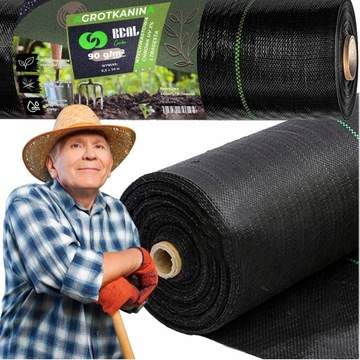 AGROWŁÓKNINA 70G 1,1x100m CZARNA UV AGROTKANINA MATA ANTYCHWASTOWA