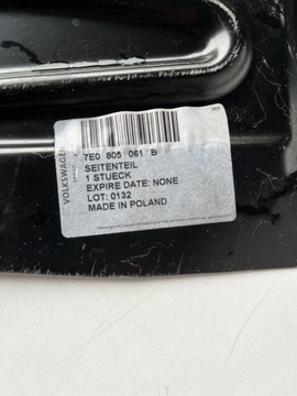 КРЫШКА СТОЙКИ ЛЕВАЯ, ПОРОГ VW T5 T6 7E0 7E0805061B