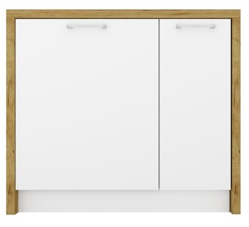 Wyspa kuchenna z szafkami z półkami 100x80x86 BIAŁY/ARTISAN