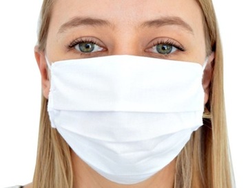 БЕЛАЯ ХЛОПКОВАЯ МАСКА УЛИЧНАЯ МАСКА ПОЛЬША