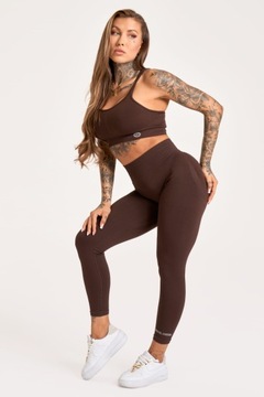 LEGINSY PUSH UP 2.0 DARK CHOCOLATE M GYM GLAMOUR