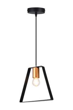 Lampa sufitowa wisząca OXALIS, E27, czarna, GTV