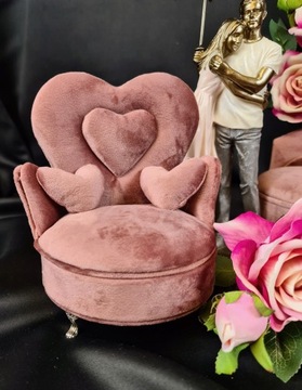 Шкатулка для украшений КРЕСЛО DIRTY PINK 18,5X15,5
