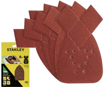 STANLEY 5x PAPIER ŚCIERNY RZEP K120 DO szlifierek typu MOUSE 31009 STA31009