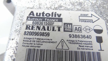 MODUL SENSOR AIRBAG RENAULT TRAFIC II VIVARO 8200969859