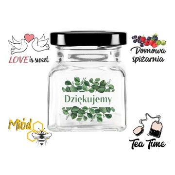 10x Słoik 120 ml na ŚLUB CHRZEST KOMUNIĘ + NADRUK