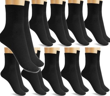 10 x DAMSKIE BAWEŁNIANE SKARPETY SPORTOWE C 35-38