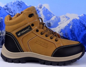 Buty ocieplane zimowe męskie trzewiki trekkingowe sportowe solidne mocne