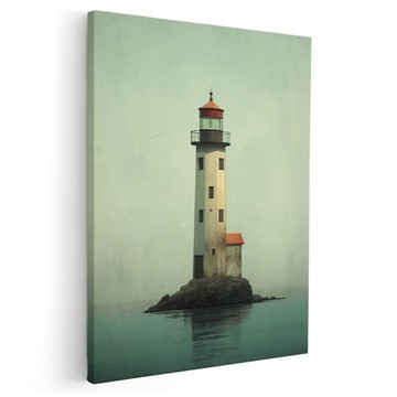 OBRAZY 50x70 cm OBRAZ LATARNIA MORZE NA PŁÓTNIE DO SALONU *wiele wzorów*