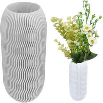 WAZON NA KWIATY 17CM NIETŁUKĄCY NOWOCZESNY BIAŁY