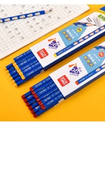 (12 шт./лот) карандаш с канавками, школьный треугольный стержень, правильный для детей