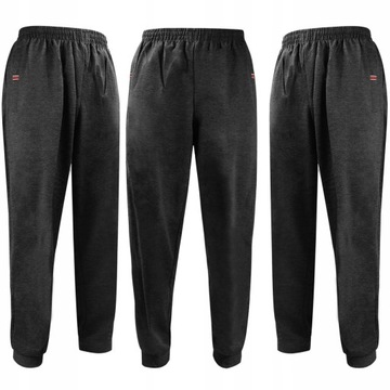 SPODNIE MĘSKIE DRESOWE BAWEŁNA dresy zamek L