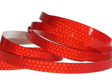 СВЕТООТРАЖАЮЩАЯ САМОКЛЕЯЩАЯСЯ ЛЕНТА КРАСНАЯ 5 МЕТРОВ
