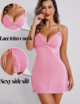 Seksowna bielizna nocna Spaghetti Strap Koszula nocna Babydoll Koszulka