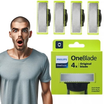 4X OSTRZA DO GOLARKI PHILIPS ONEBLADE QP230/50 ONE BLADE KOŃCÓWKI WYMIENNE