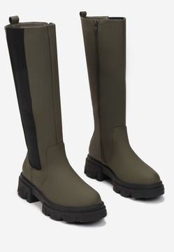 Renee Khaki Сапоги женские 37 Экокожа