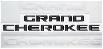 Эмблема GRAND CHEROKEE, черный матовый, 198x20мм+318x20мм