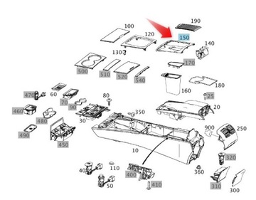 RÁMEČEK DEKORACE PÁKY ŘAZENÍ MERCEDES W204 C207 W212 A2046800107 8R78