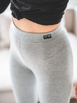ДЛИННЫЕ ЛЕГИНСЫ В РЕБРУСКУ, ВЫСОКАЯ ТАЛИЯ, ФОРМИРОВАНИЕ, непрозрачный хлопок, XL/XXL