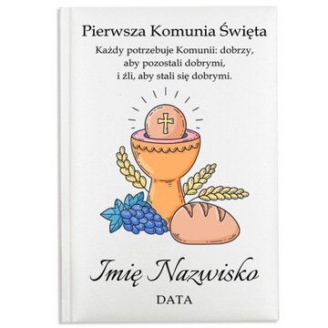 BIBLIA Personalizowana Prezent na I KOMUNIĘ WZORY