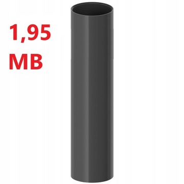 RURA SPUSTOWA KROP PCV fi 90 dł.1,95ral 7016 GRAFIT