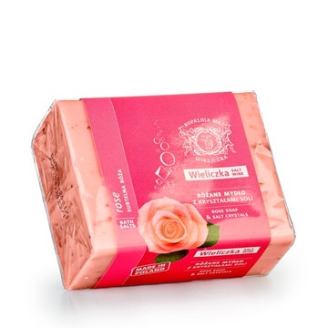Mydło do rąk do ciała solne z solą naturalne róża mydła w kostce 150g