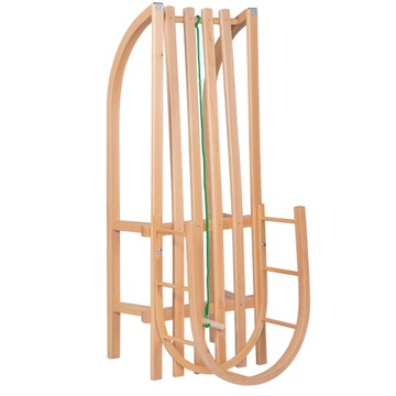 ДЕРЕВЯННЫЕ САНКИ с веревочной спинкой ПОЛЬСКИЙ ПРОИЗВОДИТЕЛЬ Прочный бук