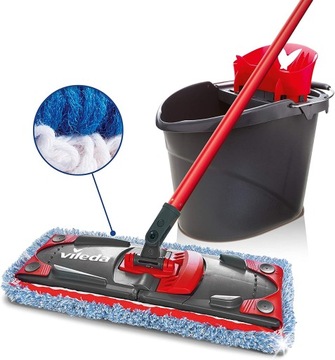 Wiadro i mop płaski Vileda Ultramax Microfibre + Cotton