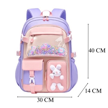 PLECAK SZKOLNY TORNISTER MŁODZIEŻOWY DLA DZIEWCZYNKI POJEMNY DUŻY