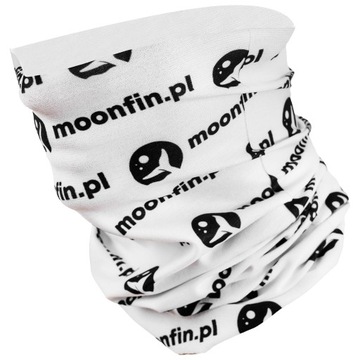 Komin Wędkarski Letni Z Logo Moonfin Biało-Czarny