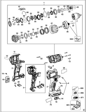 DEWALT N438745 КОРПУС ДЛЯ DCD796