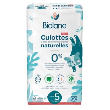 pieluszki naturalne Biolane Rozmiar 5 40 szt. 12-18kg