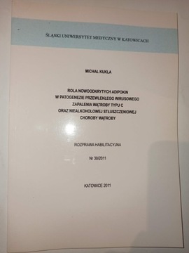 Rola nowoodkrytych adipokin w patogenezie przewlekłego wirusowego zapalenia