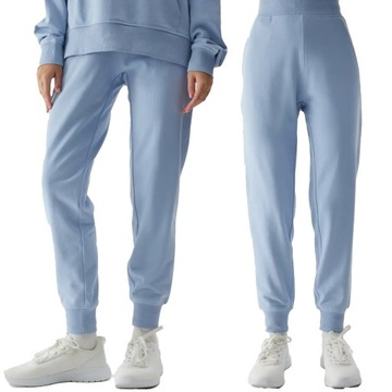 СПОРТИВНЫЕ БРЮКИ ЖЕНСКИЕ 4F СПОРТИВНЫЕ БРЮКИ ИЗ ХЛОПКА С КАРМАНАМИ SS24F606