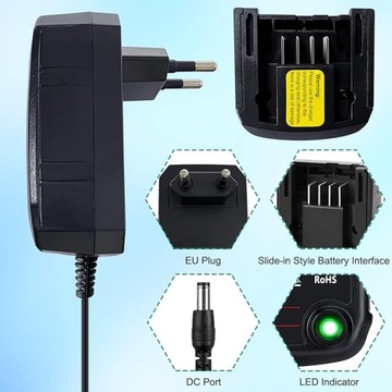Зарядное устройство 10,8–20 В для всех моделей Black and Decker.
