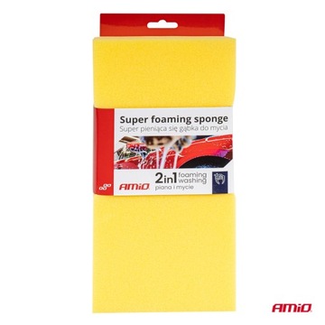 AMiO Gąbka do mycia auta samochodu miękka super piana AMIO-03842