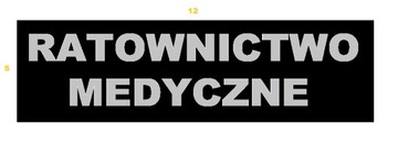 Naszywka Emblemat RATOWNICTWO MEDYCZNE 5x12 cm