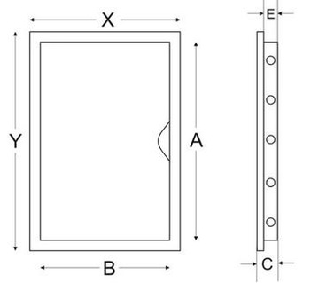 Drzwiczki Rewizyjne metalowe MRD 50x50 cm FIXO klapa rewizyjna biała
