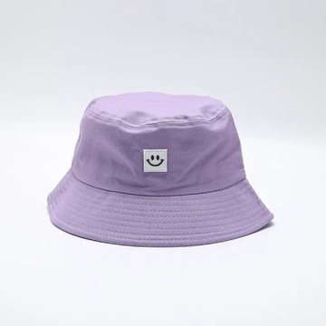 Fashion Women Bucket Hat New Candy Colors Smile Face Sun Hat Outdoor