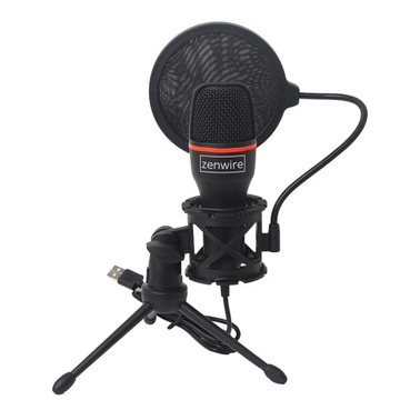 Студийный конденсаторный микрофон для ПК, игровой микрофон для караоке, USB
