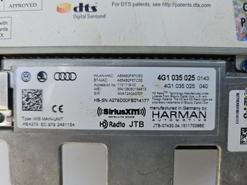 RADIO NAWIGACJA CZYTNIK KART SIM SD MMI AUDI A6 C7 4G A7 AMI LIFT MIB II 2